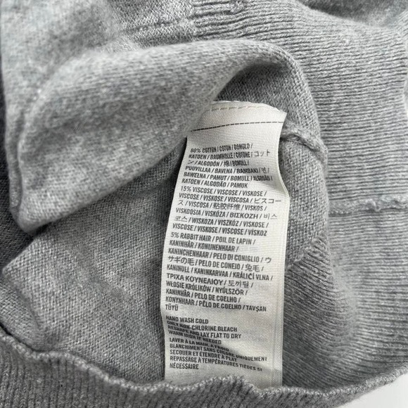 VTG Y2K Hollister Grey + Pink Sweater Cardigan Button Down Women's Size Large - Picture 4 of 7